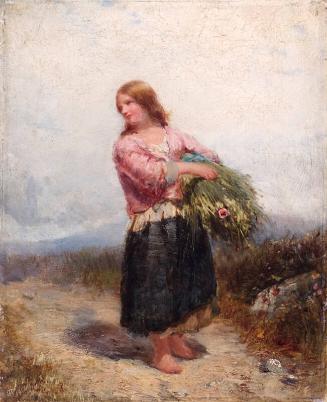 Girl Carrying Hay
