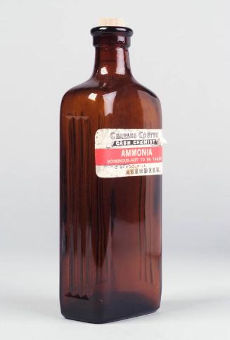 Brown Ribbed Ammonia Bottle