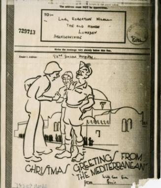 Photostat Christmas Card from World War 2