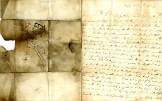 Letter to George Grant from brother, John, 1821 about his time in India