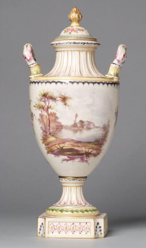 Pair of Porcelain Urn Vases