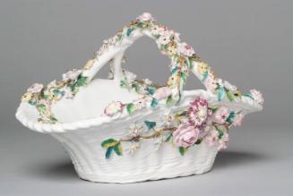 Floral Porcelain Basket