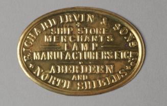 Small Oval Brass Plate For Trawl Lamps