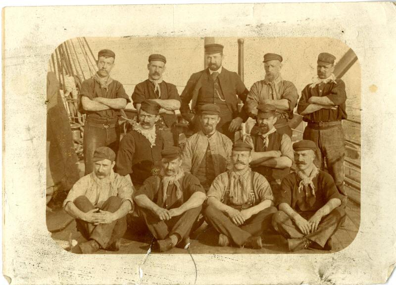 photograph showing the crew of s s 'hogarth' c. 1918