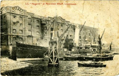 postcard showing SS Hogarth
