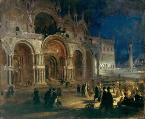 St Mark's By Moonlight by Charles H. Mackie