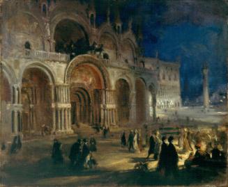St Mark's By Moonlight by Charles H. Mackie