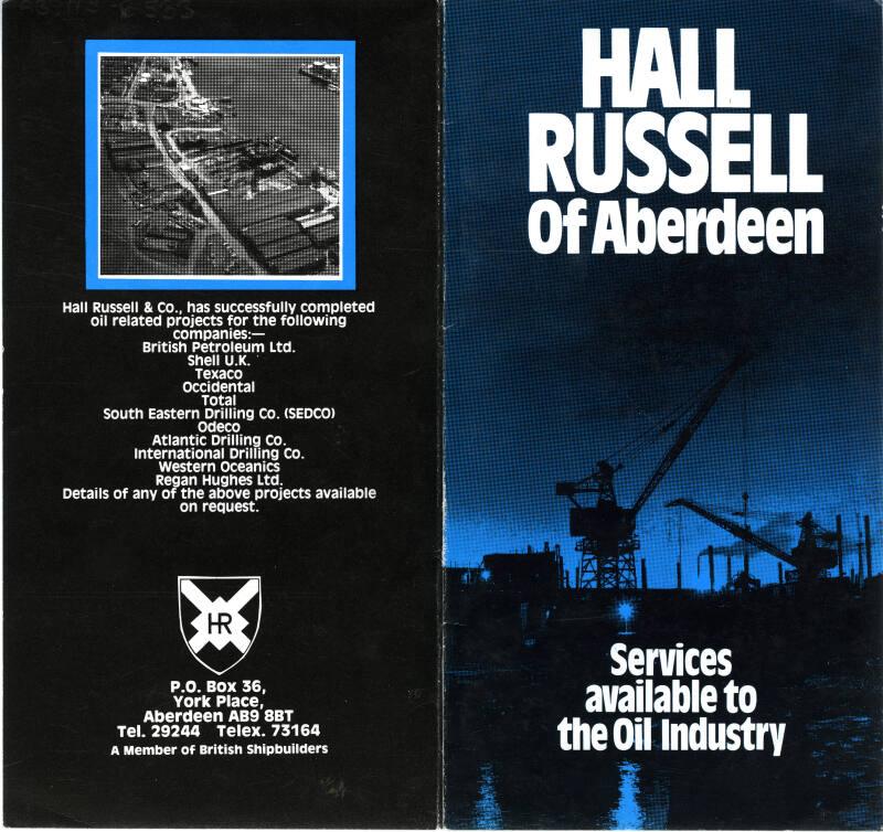 Leaflet Advertising The Hall Russell Shipyard's Services ...