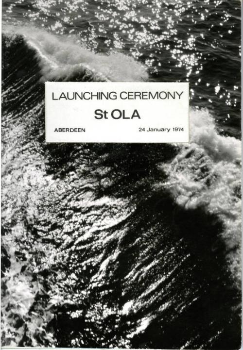 Booklet 'launching Ceremony Of St Ola, 24 January 1974'