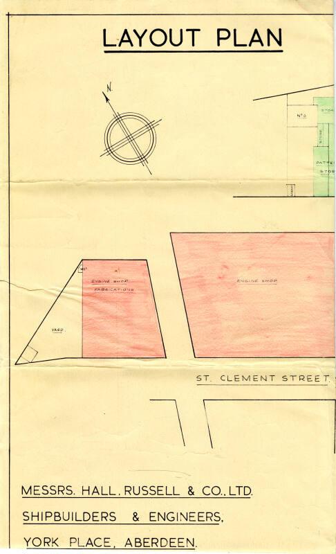 Layout Plan Showing The Hall Russell Shipyard, Aberdeen As At 1 January 1966