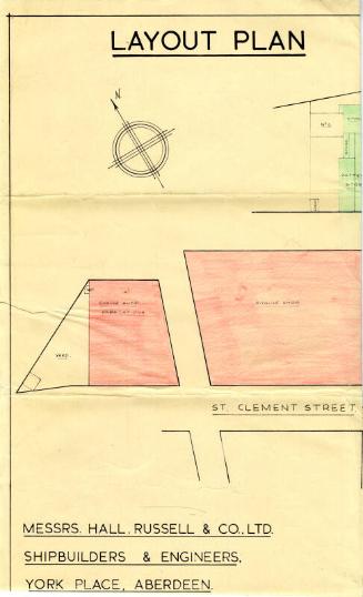 Layout Plan Showing The Hall Russell Shipyard, Aberdeen As At 1 January 1966