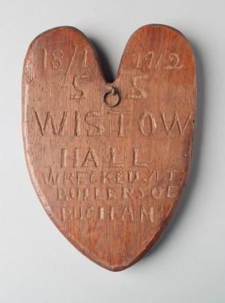 Commemorative Plaque Carved From Wood To Memorialise The Wreck Of S.S.Wistow Hall