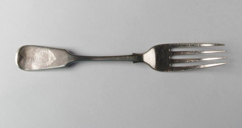 Crested E.P.N.S. Fork Inscribed "S.S. City Of Aberdeen"