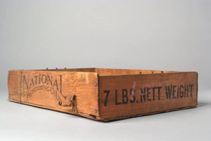 Fish Box For 7 Lbs. Of Selected Kippers, "National Fishcuring Co. Ltd.