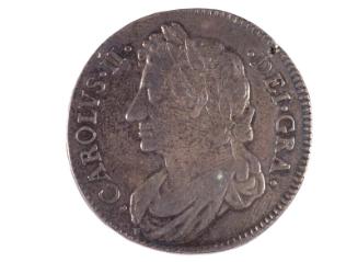 Half-dollar or Two-merk Piece (Charles II)