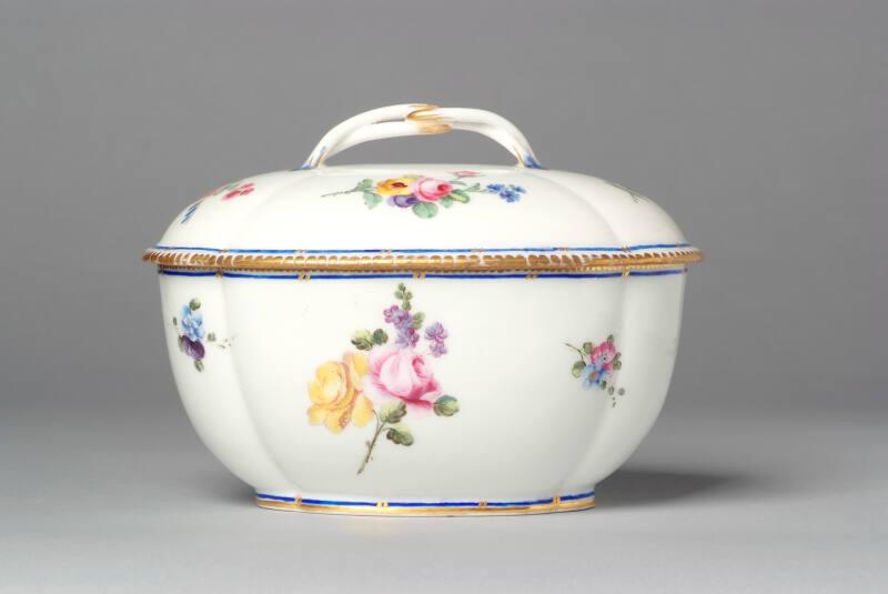 Oval Sugar Bowl and Cover