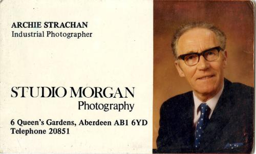 Business Card for Archie Strachan with photograph