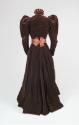 Brown Velvet Wedding Dress and Cape