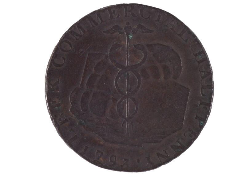 Halfpenny Trade Token (Leek)