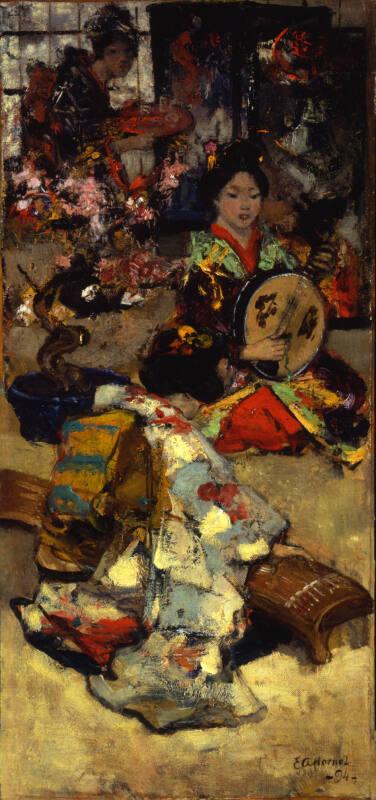 A Music Party by Edward Atkinson Hornel