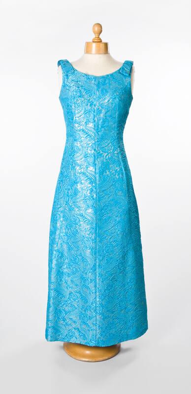 Turquoise/Gold Long Dress