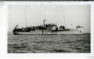 Black and white photograph Of The North Boat St Clair As A Rescue Ship In 1944