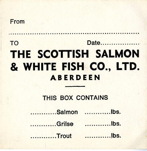 Scottish Salmon & White Fish Company Ltd. Fish Box Label