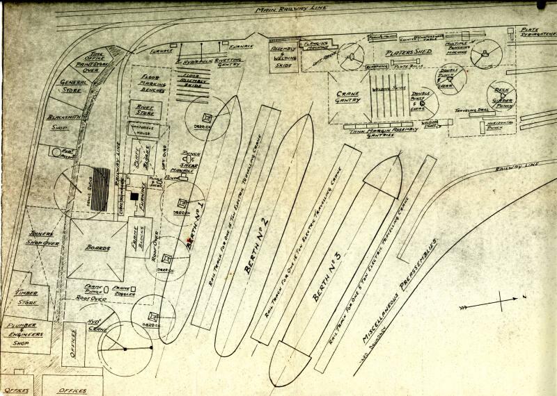 Plan Showing The Layout Of  A Shipyard (possibly Chepstow)