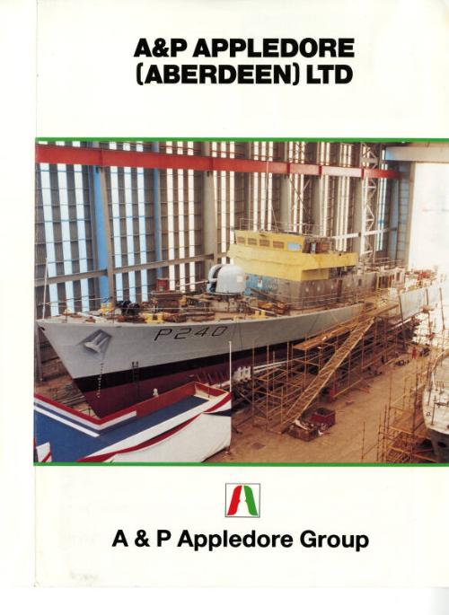 Leaflet Advertising A & P Appledore (Aberdeen) shipbuilders formerly Hall Russell , c. 1990