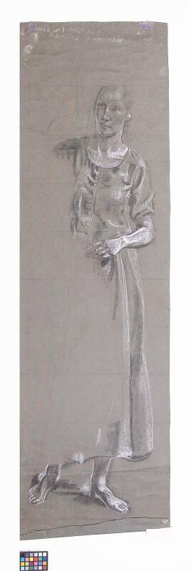 Attendant Figure - Study For The University Union Murals