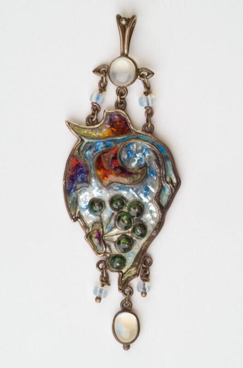 Silver and Blue Enamel Pendant by James Cromar Watt