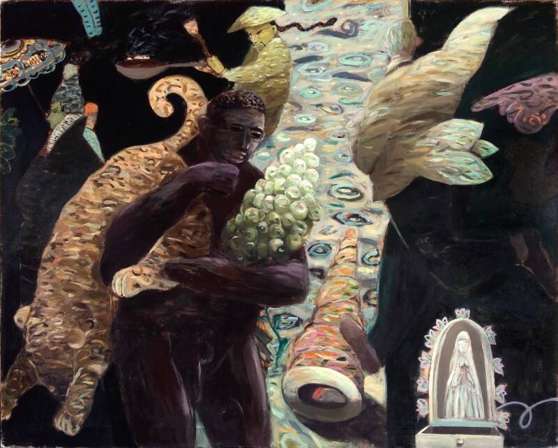 Jungle Black and Yellow Kitchen