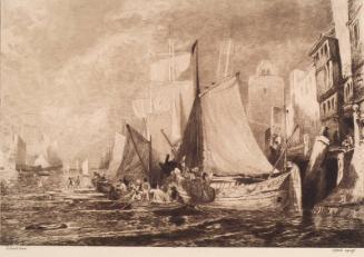 Canal Scene with Shipping