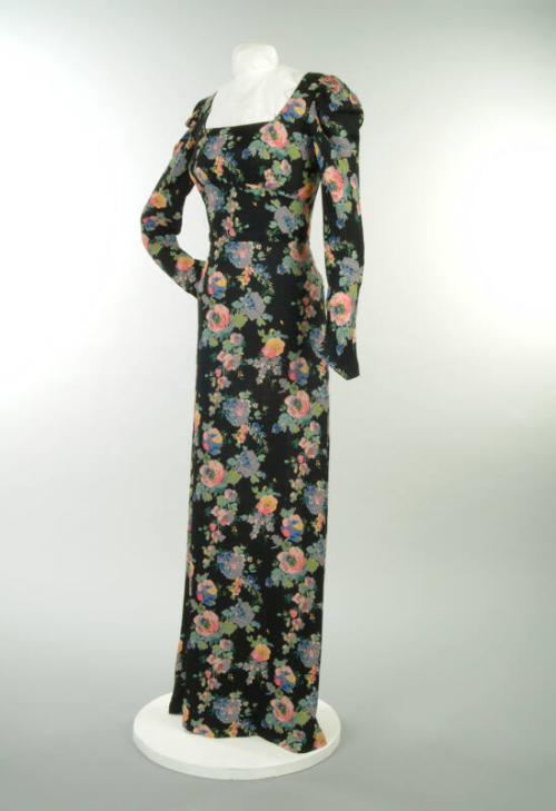 Floral Print Hostess Gown