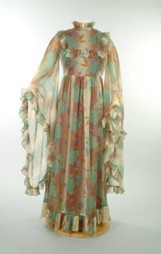 Brown and Peach Floaty Dress