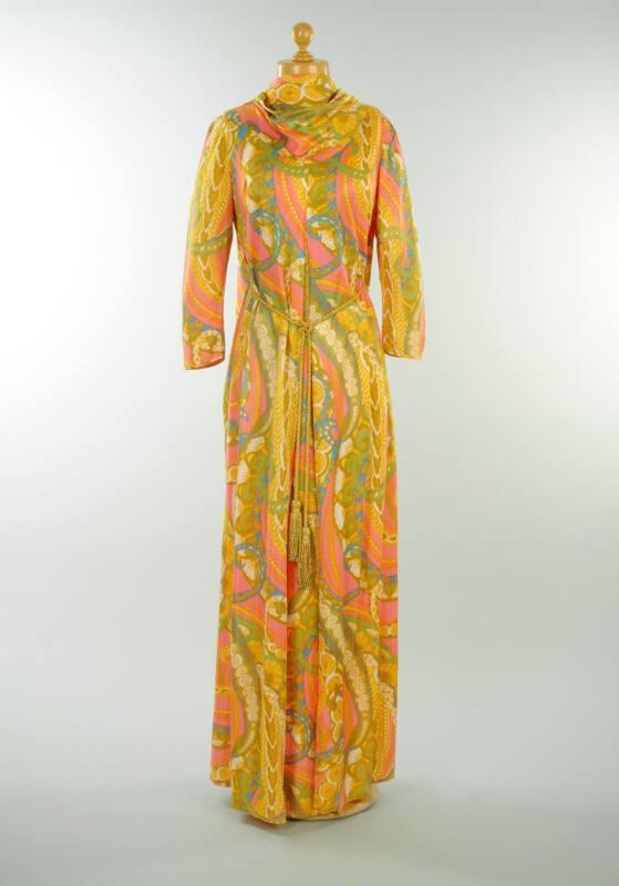 Printed Pattern Hostess Dress