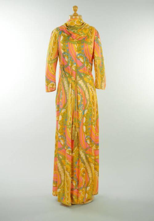 Printed Pattern Hostess Dress