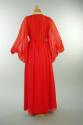 Red Dress with Chiffon Sleeves