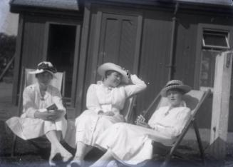 Three Women Seated at Tennis Court Members of Dr Walford Bodie's Family?/Friends?