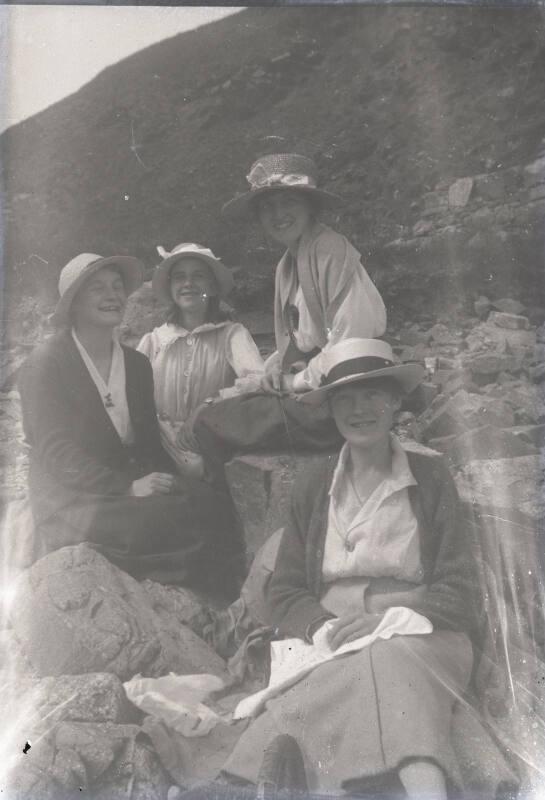 Women Seated Outdoors  Member of Dr Walford Bodie's Family?/Friend?