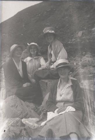 Women Seated Outdoors  Member of Dr Walford Bodie's Family?/Friend?