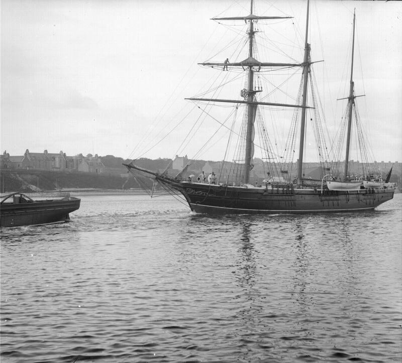 A schooner under tow, entering Aberdeen?