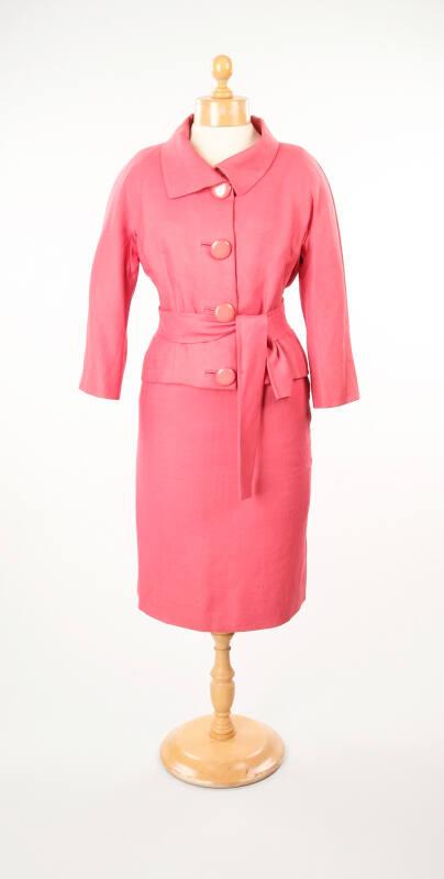Ladies Two-piece Pink Linen suit