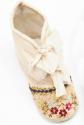 Cream Silk Embroidered Bootees
