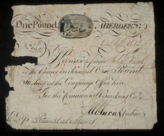 One-Pound Note (Forgery:Aberdeen Commercial Bank)