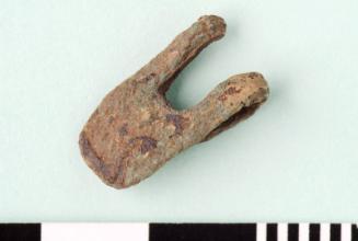 Copper alloy clip or hook from buckle from Rattray