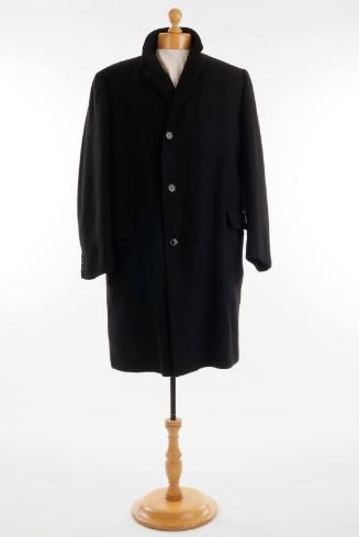 Gents Black Crombie Overcoat (made by Abercrombie & Fitch)