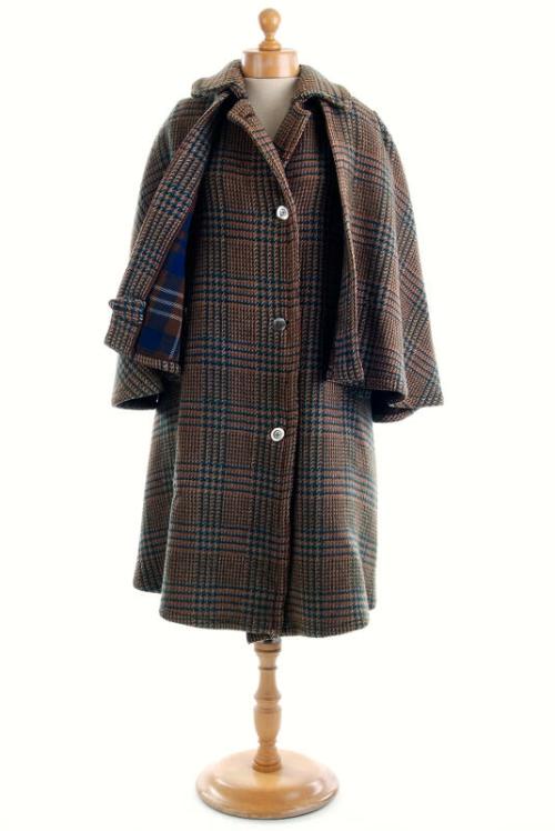 Crombie Checkback Caped Coat