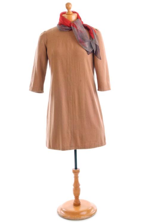 Crombie Camel Cashmere Mini-Dress