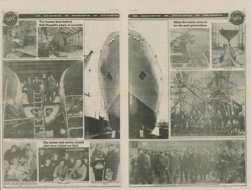 Newspaper Pull Out 'save Our Shipyard' - Campaign To Save Hall Russell Which Was To Be Privatised, 1984